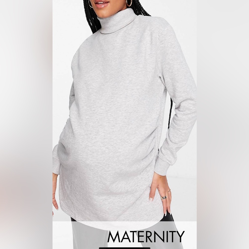 Threadbare maternity turtleneck sweatshirt in grey. Worn once, EUC. Size 2 US
